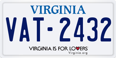 VA license plate VAT2432