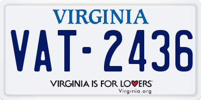 VA license plate VAT2436