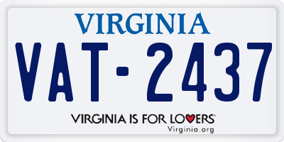 VA license plate VAT2437