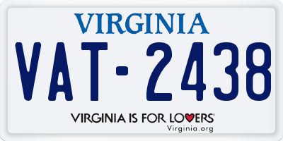 VA license plate VAT2438