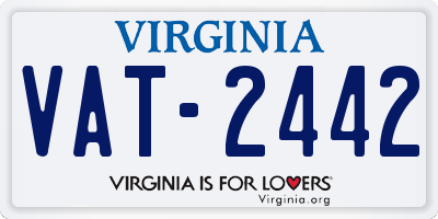 VA license plate VAT2442