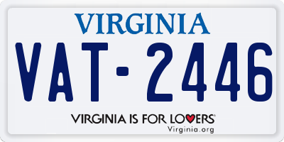 VA license plate VAT2446