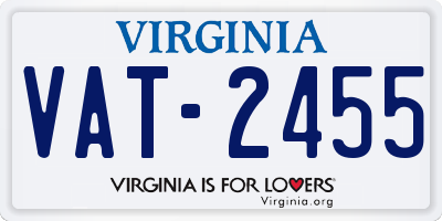 VA license plate VAT2455