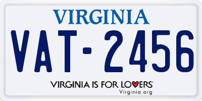 VA license plate VAT2456