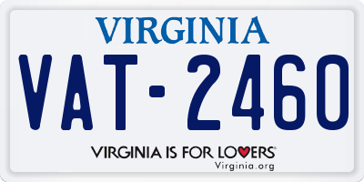 VA license plate VAT2460