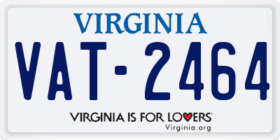 VA license plate VAT2464