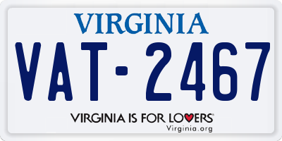 VA license plate VAT2467