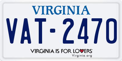 VA license plate VAT2470