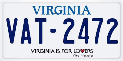 VA license plate VAT2472