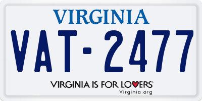 VA license plate VAT2477