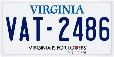 VA license plate VAT2486