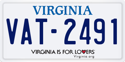 VA license plate VAT2491