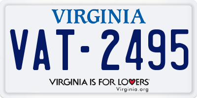 VA license plate VAT2495