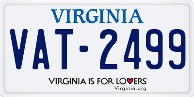 VA license plate VAT2499