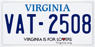 VA license plate VAT2508