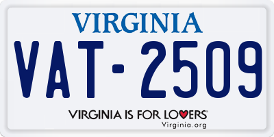 VA license plate VAT2509