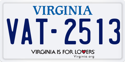 VA license plate VAT2513