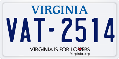 VA license plate VAT2514