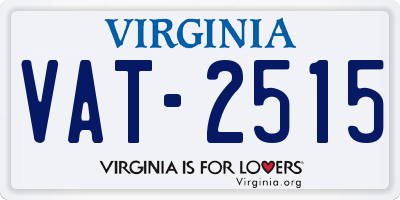 VA license plate VAT2515