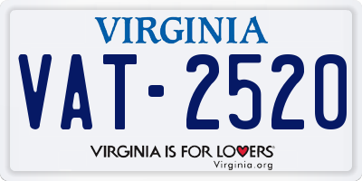 VA license plate VAT2520