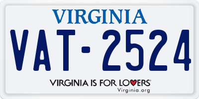 VA license plate VAT2524