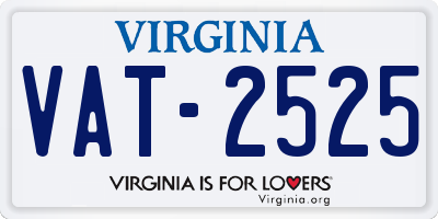 VA license plate VAT2525