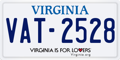 VA license plate VAT2528