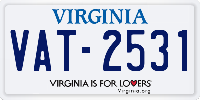 VA license plate VAT2531