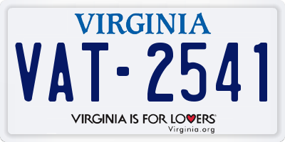 VA license plate VAT2541