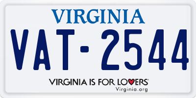 VA license plate VAT2544