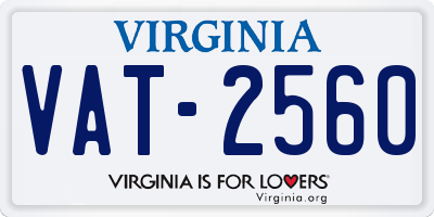 VA license plate VAT2560