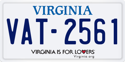 VA license plate VAT2561