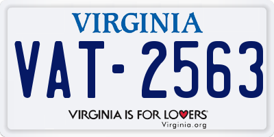 VA license plate VAT2563