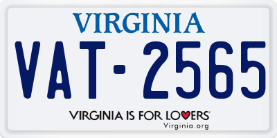 VA license plate VAT2565