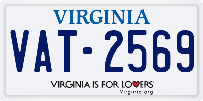 VA license plate VAT2569