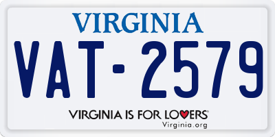 VA license plate VAT2579