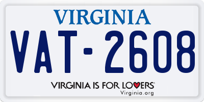 VA license plate VAT2608