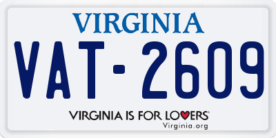 VA license plate VAT2609