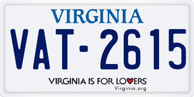 VA license plate VAT2615