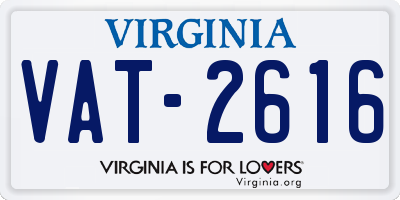 VA license plate VAT2616