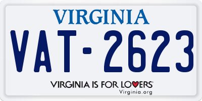 VA license plate VAT2623