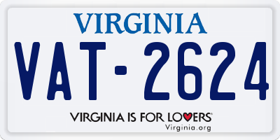 VA license plate VAT2624