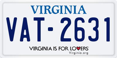 VA license plate VAT2631