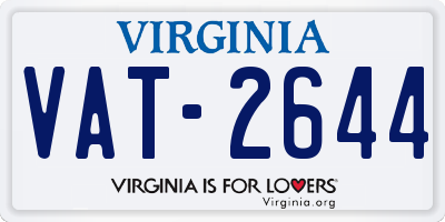 VA license plate VAT2644