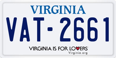 VA license plate VAT2661