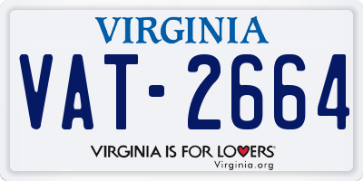 VA license plate VAT2664