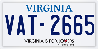 VA license plate VAT2665