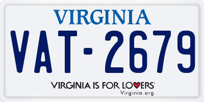 VA license plate VAT2679