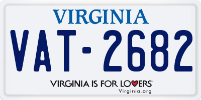 VA license plate VAT2682