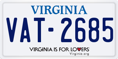 VA license plate VAT2685